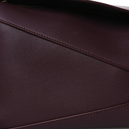 Loewe Soft Grained Calfskin Small Puzzle Edge Bag Dark Burgundy 9 of 17