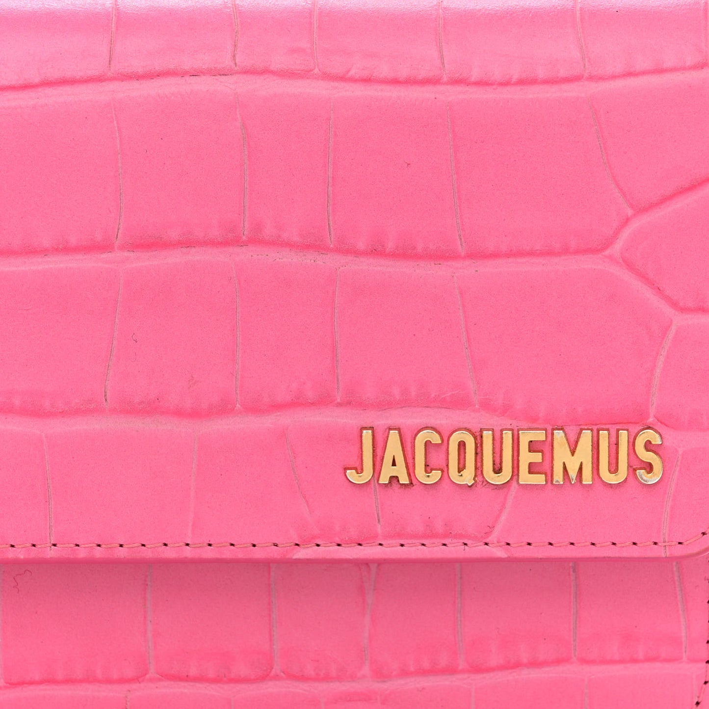 Calfskin Crocodile Embossed Le Riviera Pink