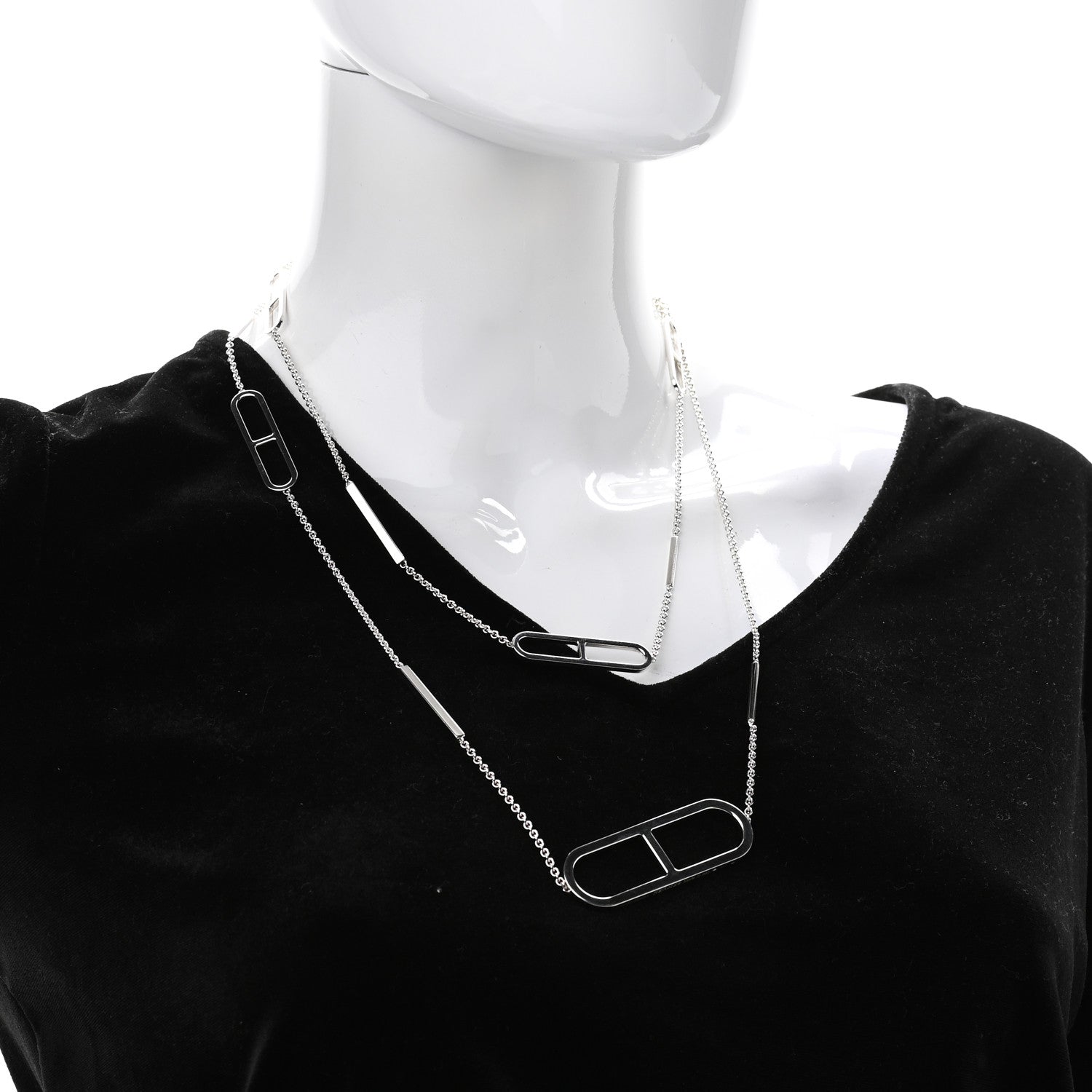 Hermes Sterling Silver Ever Chaine d'Ancre Long Necklace 120 2 of 4