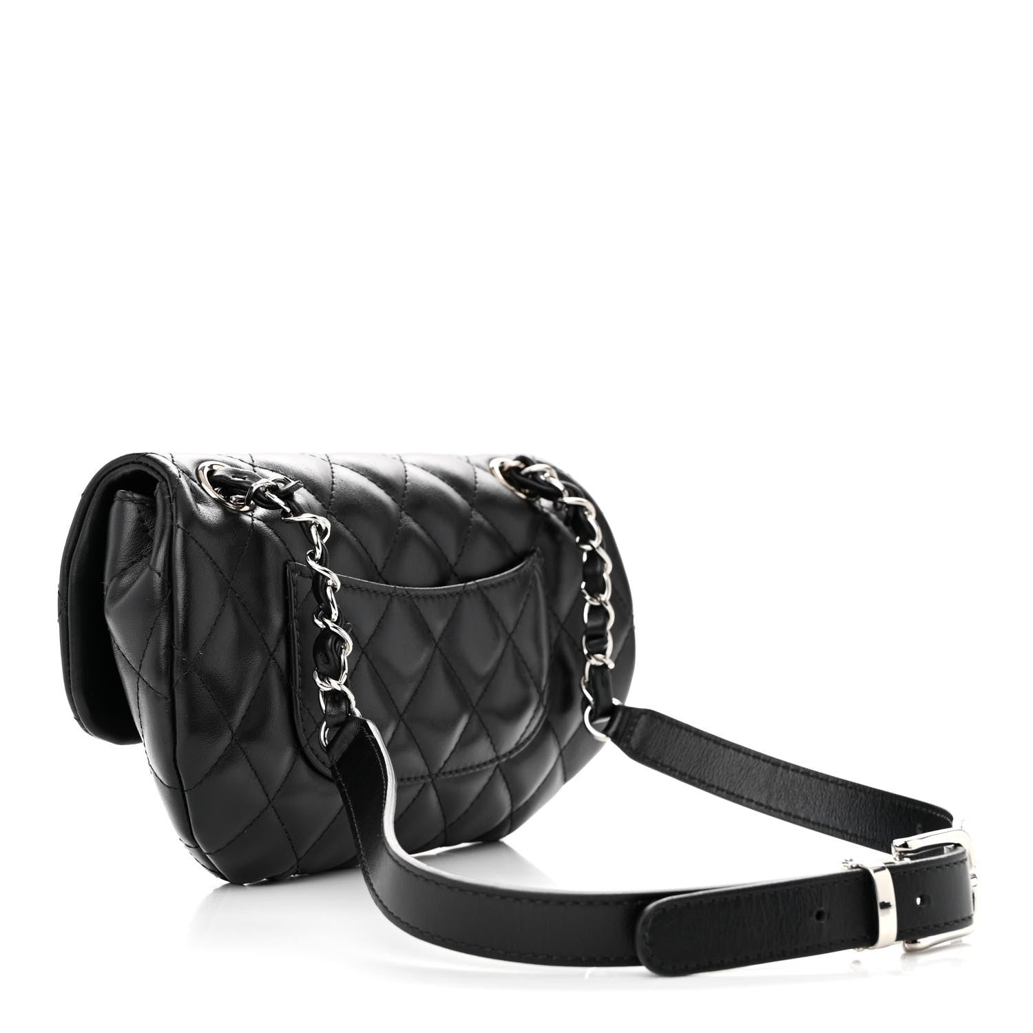 Chanel Calfskin Quilted CC Uniform Flap Belt Bag Black 2 of 10