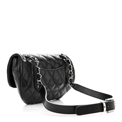 Chanel Calfskin Quilted CC Uniform Flap Belt Bag Black 2 of 10