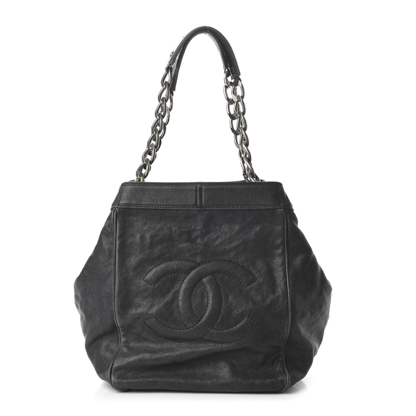 Distressed Caviar Outdoor Ligne Tote Black