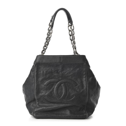 Chanel Distressed Caviar Outdoor Ligne Tote Black 1 of 10