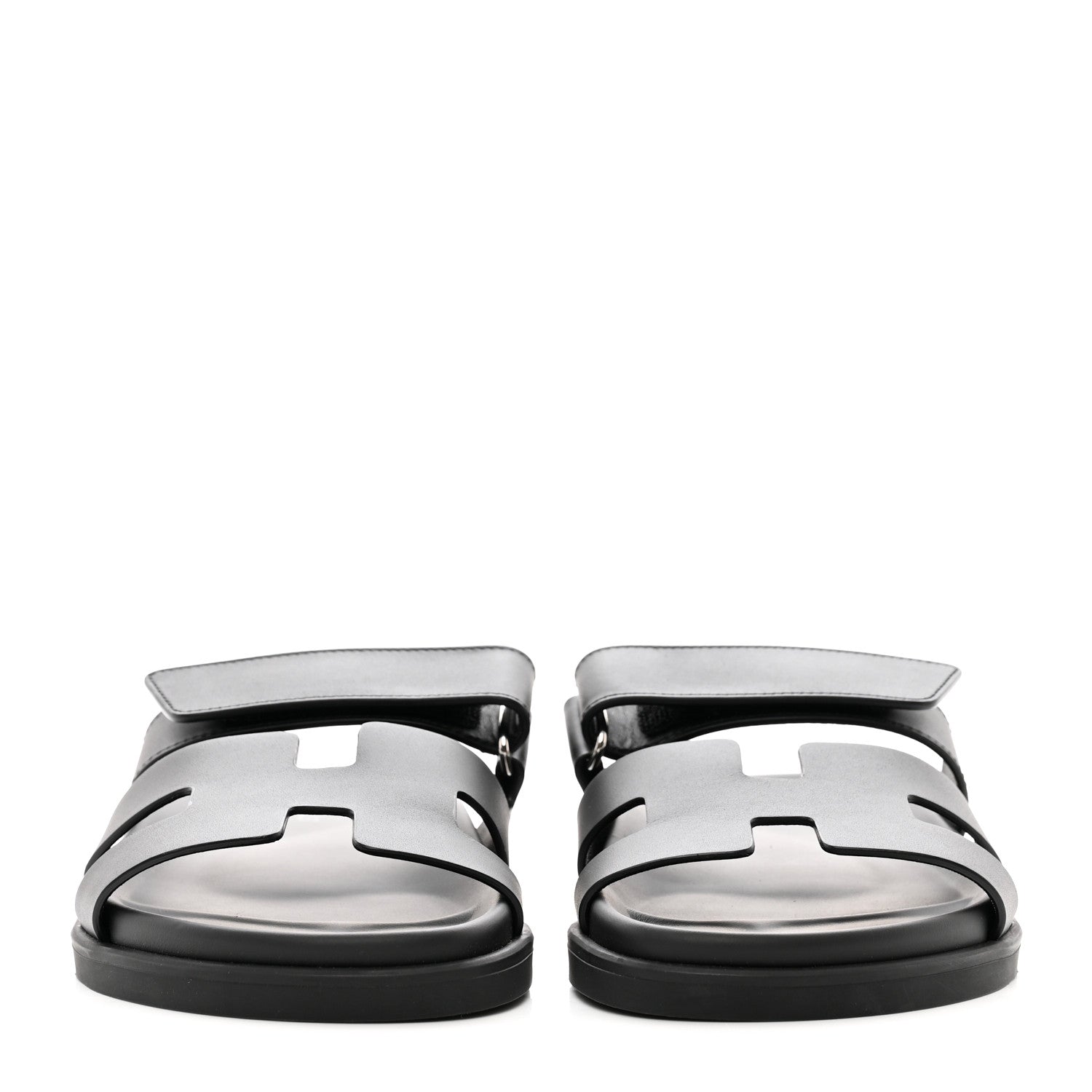 Hermes Calfskin Womens Chypre Sandals 36 Black 2 of 9