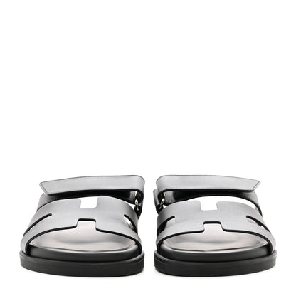Hermes Calfskin Womens Chypre Sandals 36 Black 2 of 9