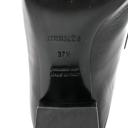 Hermes Goatskin Paradis Mules 37.5 Black 6 of 9