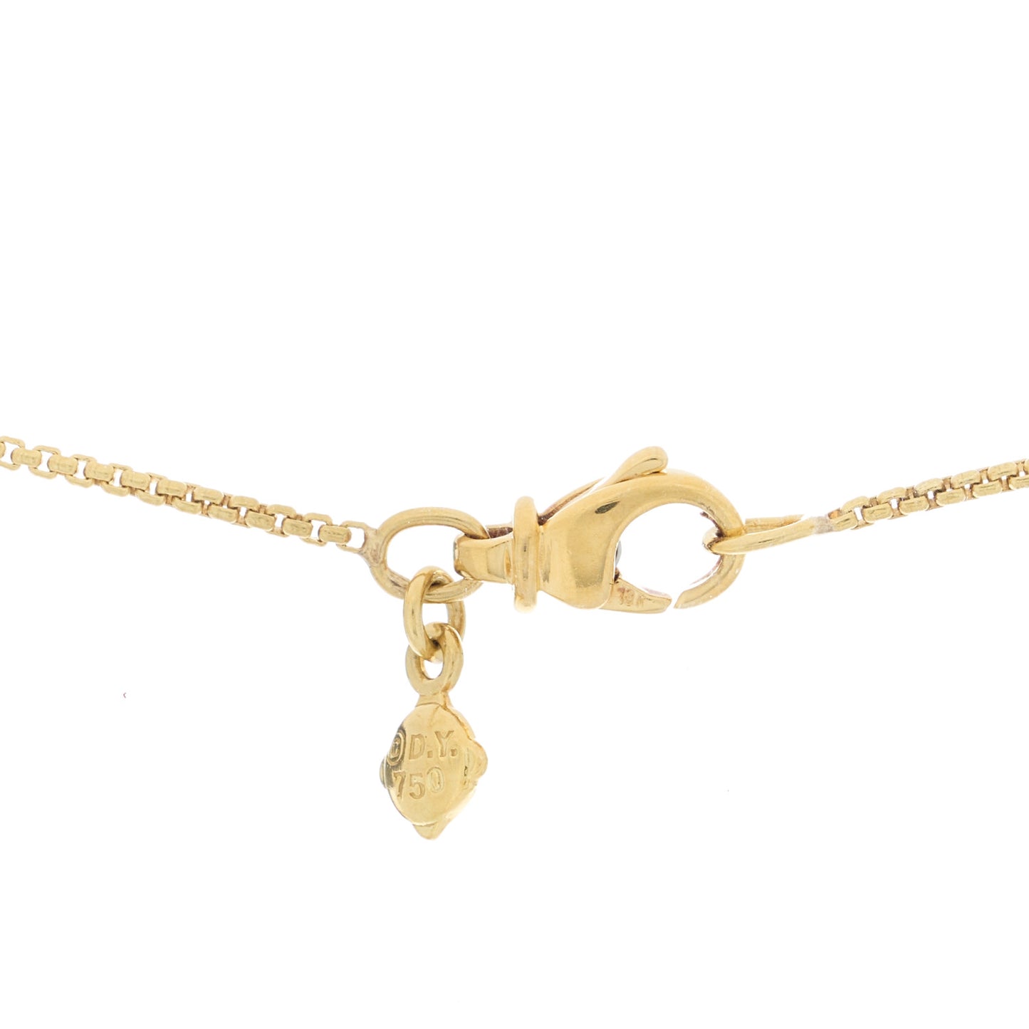 18K Yellow Gold Citrine 7mm Infinity Pendant Necklace