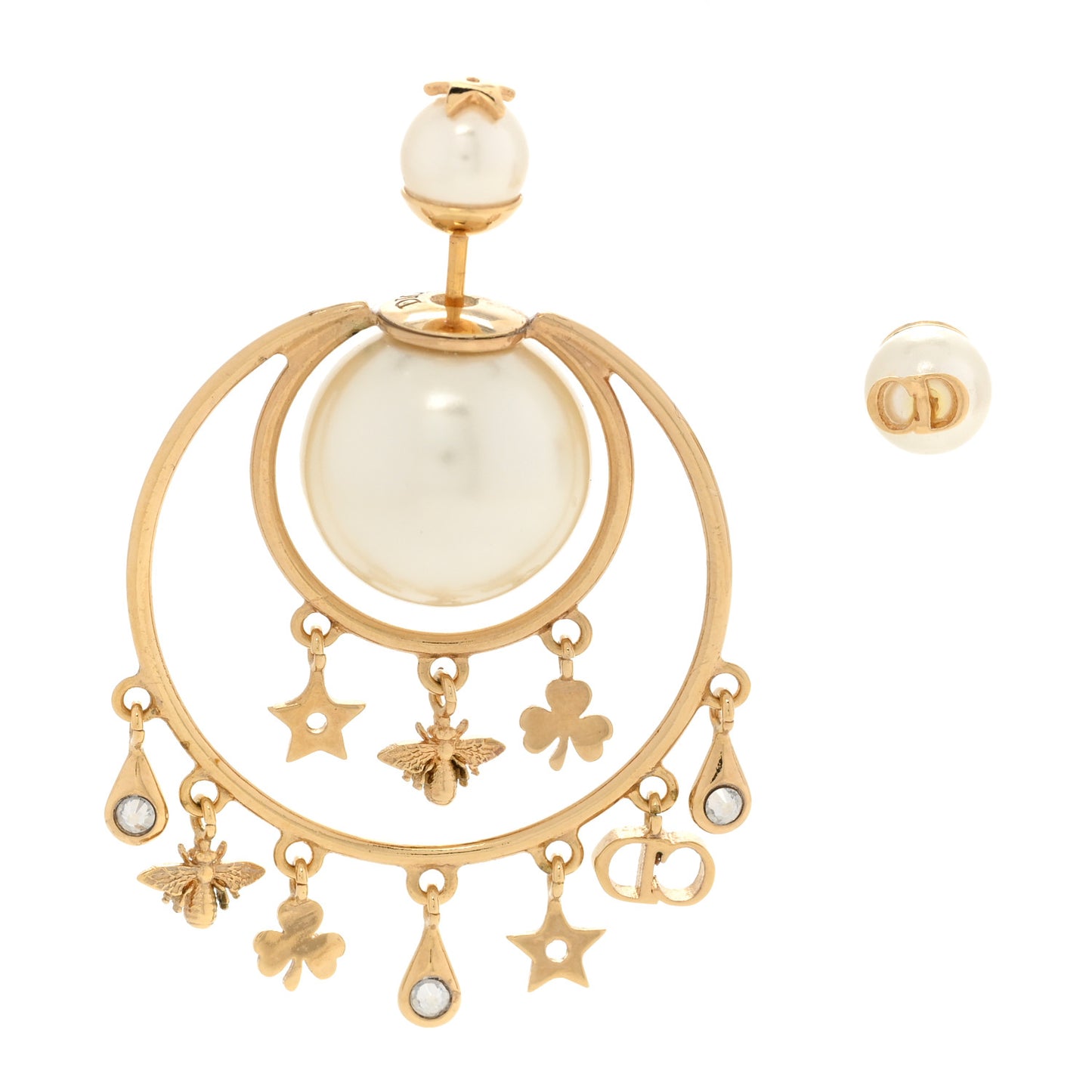 Pearl Mise En Dior Tribal Hoop Earrings