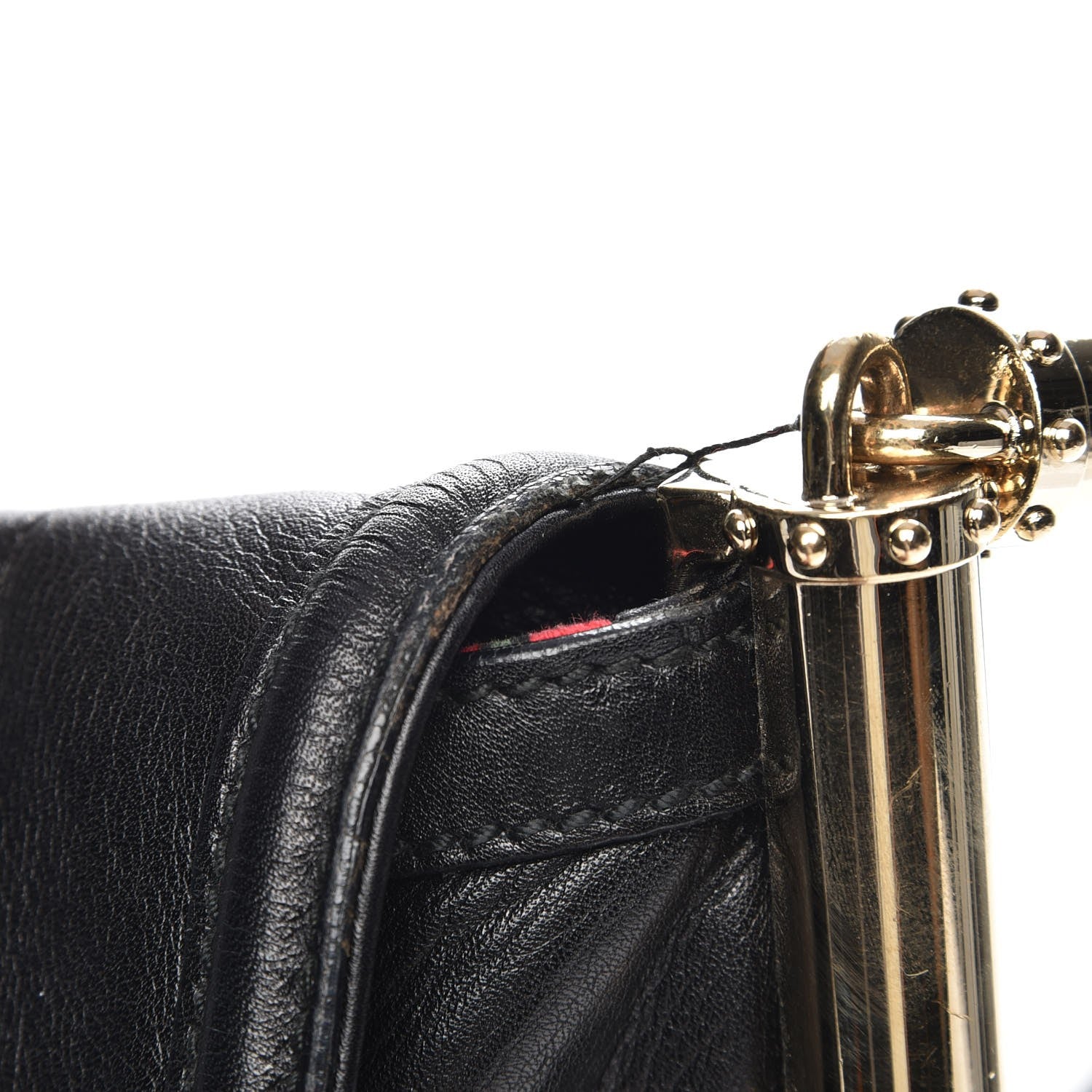 Gucci Calfskin Medium Britt Tassel Shoulder Bag Black 9 of 9