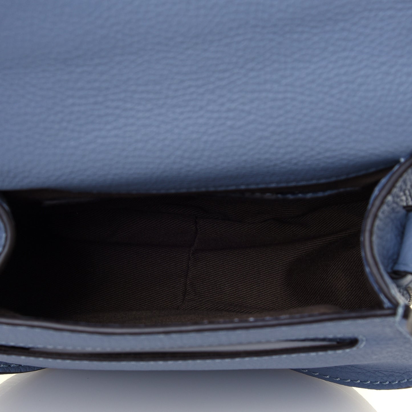 Calfskin Mini Marcie Round Crossbody Bag Washed Blue