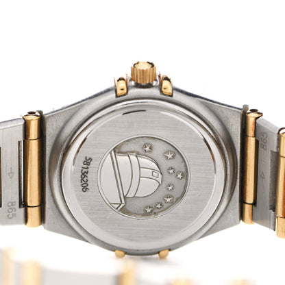 Omega Stainless Steel 18K Yellow Gold Diamond Bezel 22mm Constellation Quartz Watch White 1267.30.00 4 of 6