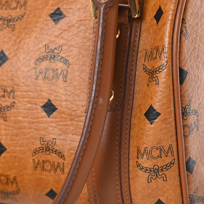 MCM Visetos Small Boston Bag Cognac 13 of 17