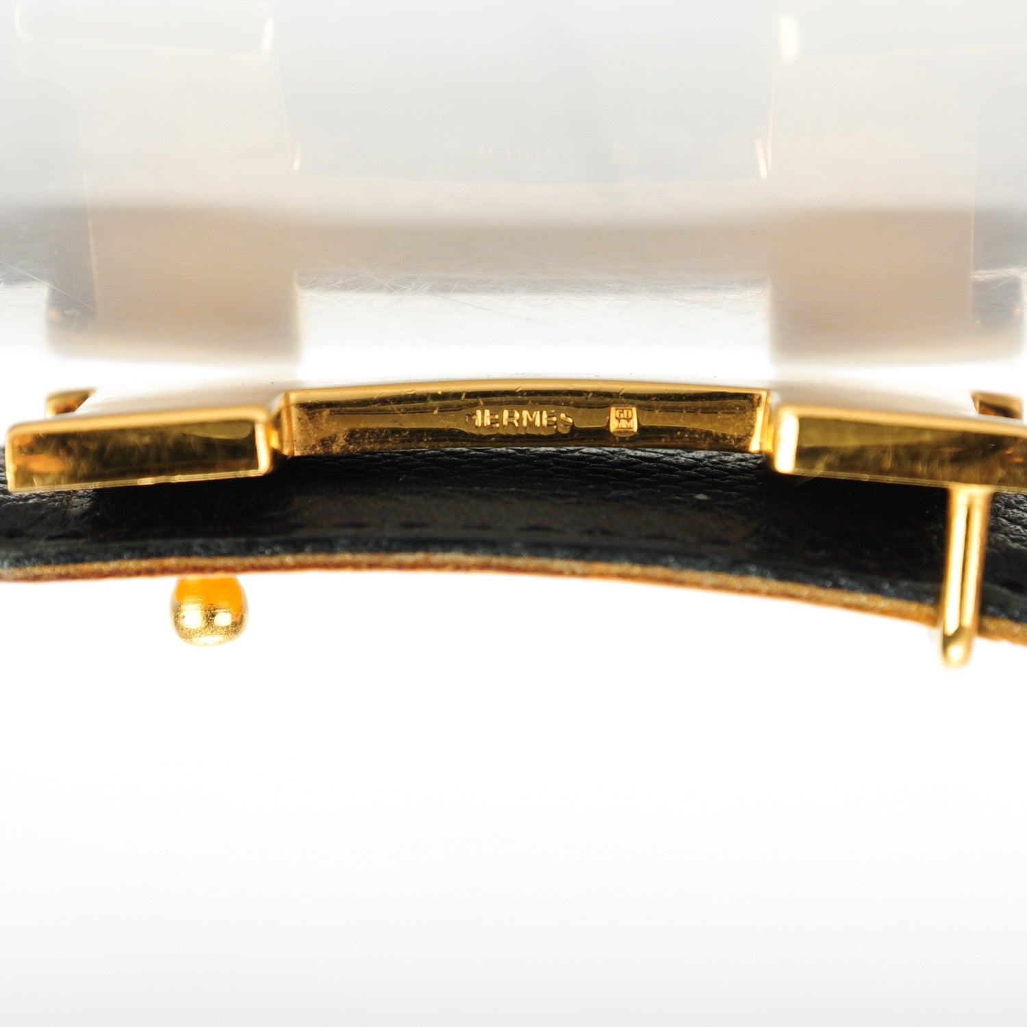 Hermes Courchevel 24mm Constance H Belt 90 Bleu Marine Jaune D'Or 6 of 9