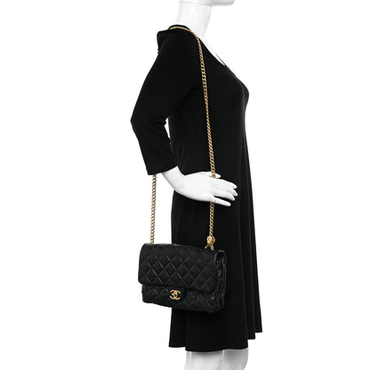 Chanel Lambskin Quilted Medium Pillow Crush Flap Bag Black 2 of 12