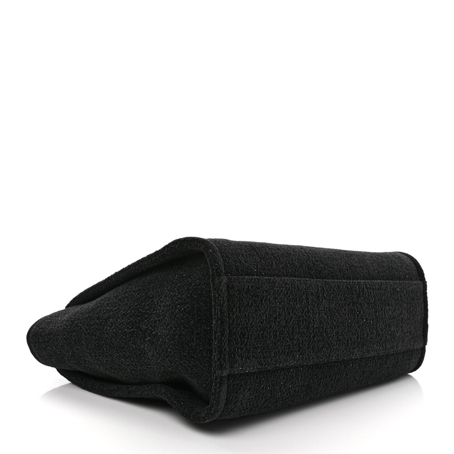 Lurex Canvas Small Deauville Tote Black