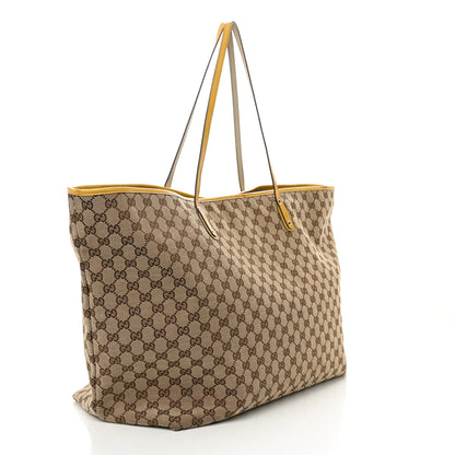 Gucci GG Monogram Patent Oliver Pug Tote Yellow Beige 3 of 21