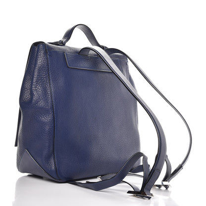 Proenza Schouler Pebbled Calfskin PS Courier Backpack True Navy 3 of 7