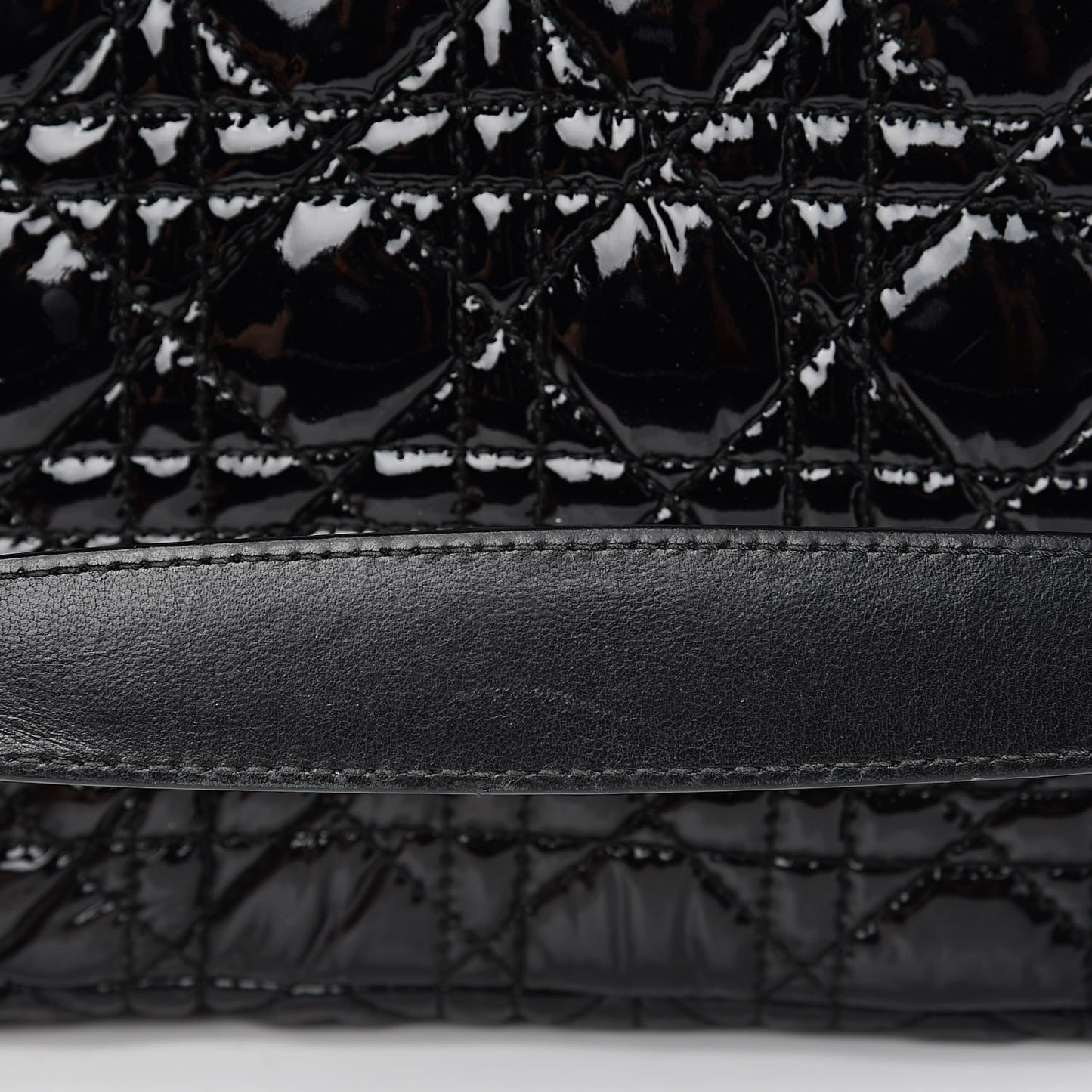 Patent Cannage Large New Lock Flap Bag Black