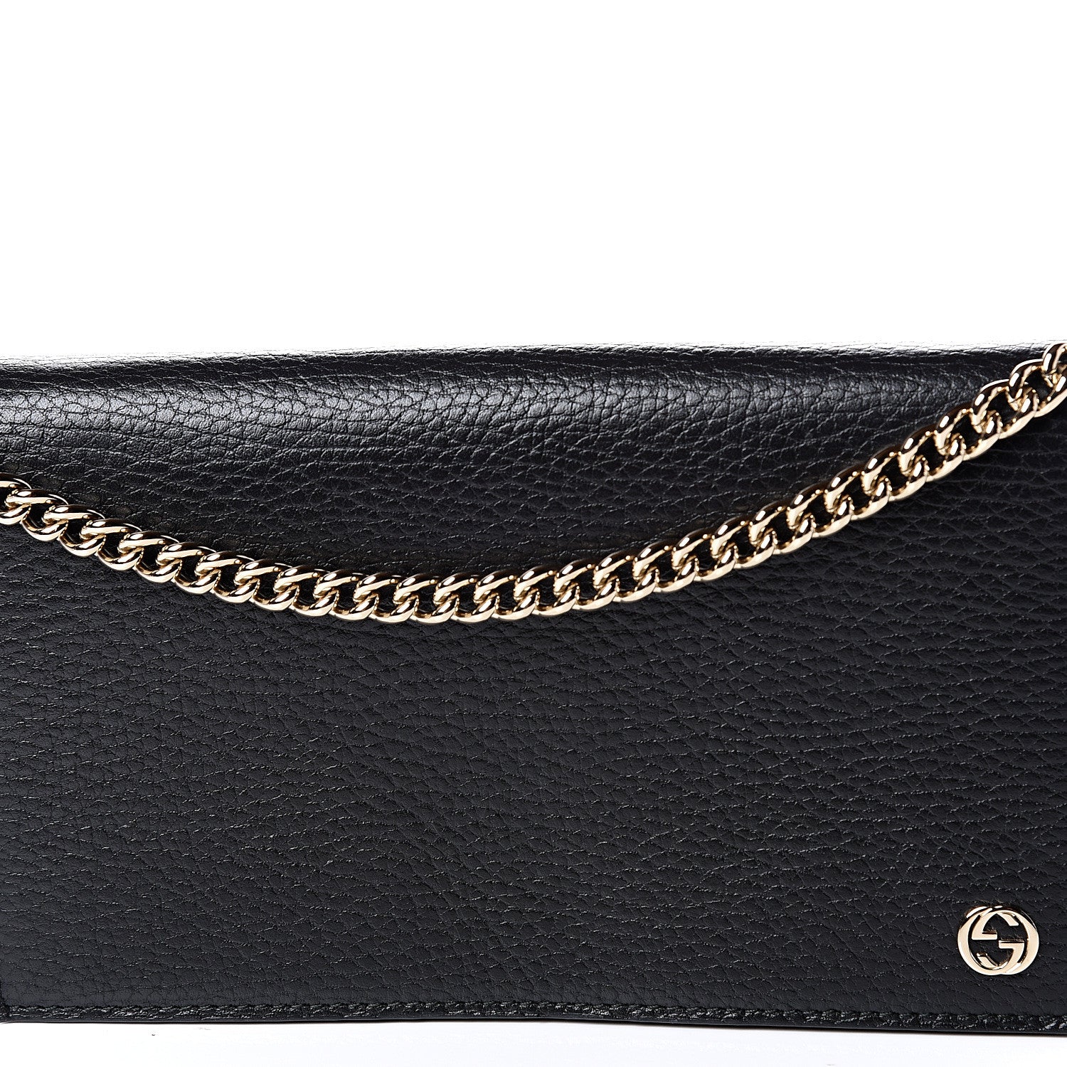 Gucci Dollar Calfskin Medium Betty Chain Wallet Black 10 of 11