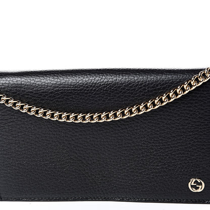 Gucci Dollar Calfskin Medium Betty Chain Wallet Black 10 of 11