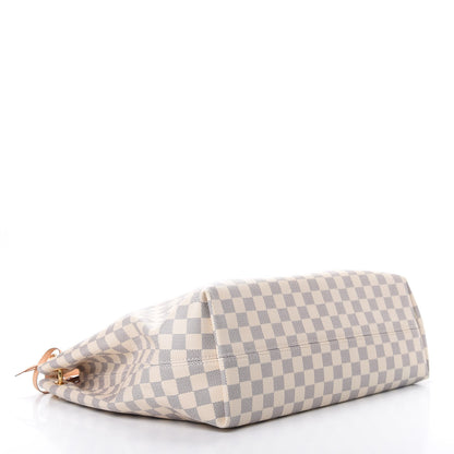 Louis Vuitton Damier Azur Graceful MM Rose Ballerine 4 of 14