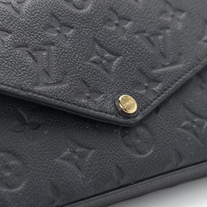 Louis Vuitton Empreinte Pochette Felicie Chain Wallet Black 12 of 13