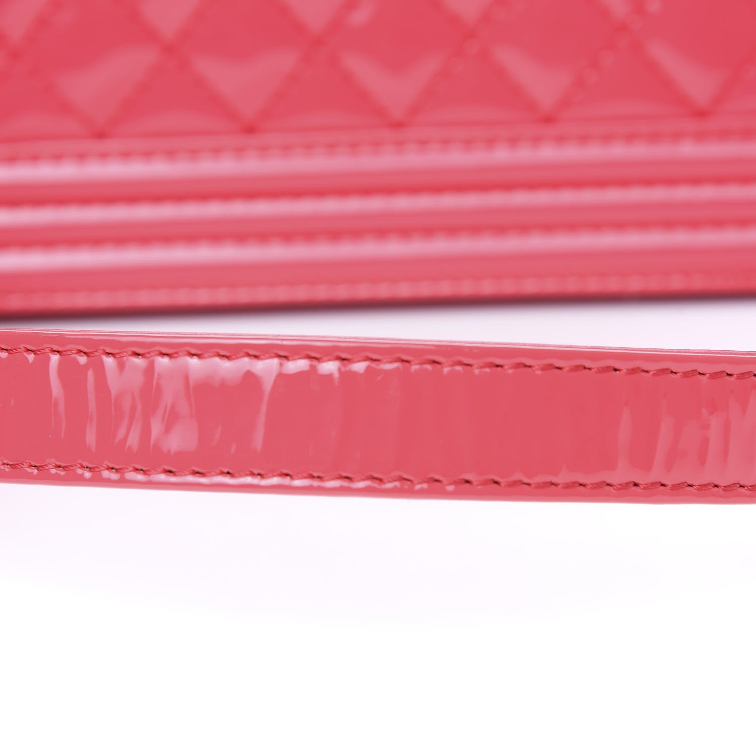 Chanel Patent Calfskin Enamel Quilted Medium Boy Flap Pink 14 of 17