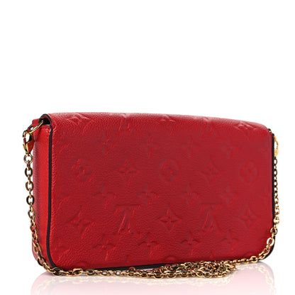 Louis Vuitton Empreinte Pochette Felicie Chain Wallet Scarlet 3 of 6