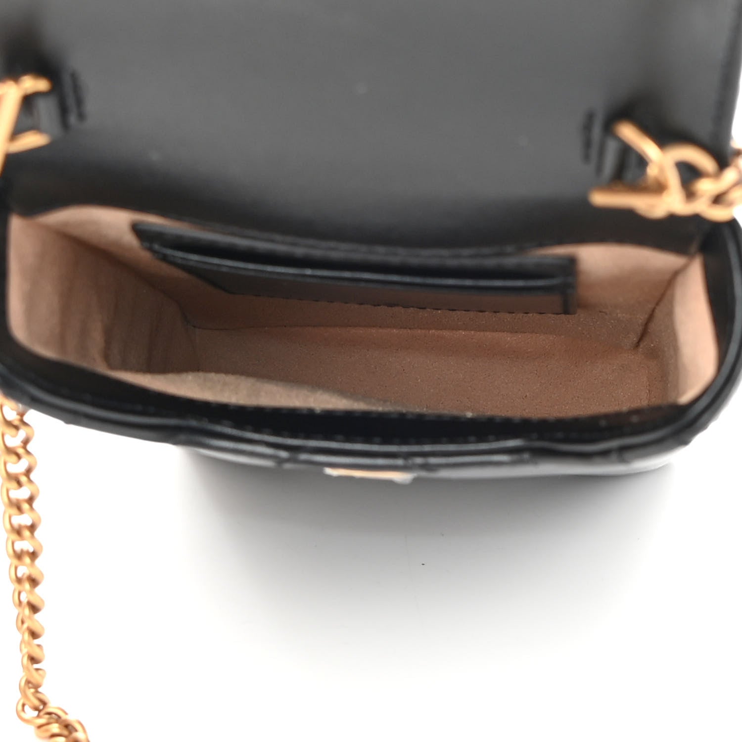 Gucci Calfskin Matelasse Mini GG Marmont Crossbody Bag Black 5 of 12