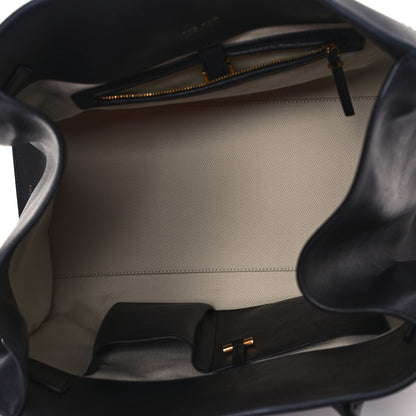 The Row Polished Saddle Calfskin Soft Margaux 15 Black 5 of 12