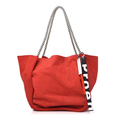 Proenza Schouler Corduroy Suede XL Tote Red 1 of 10