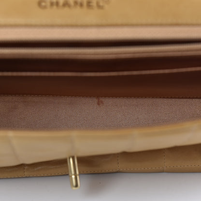 Chanel Lambskin Quilted Medium Chocolate Bar Flap Beige 12 of 17