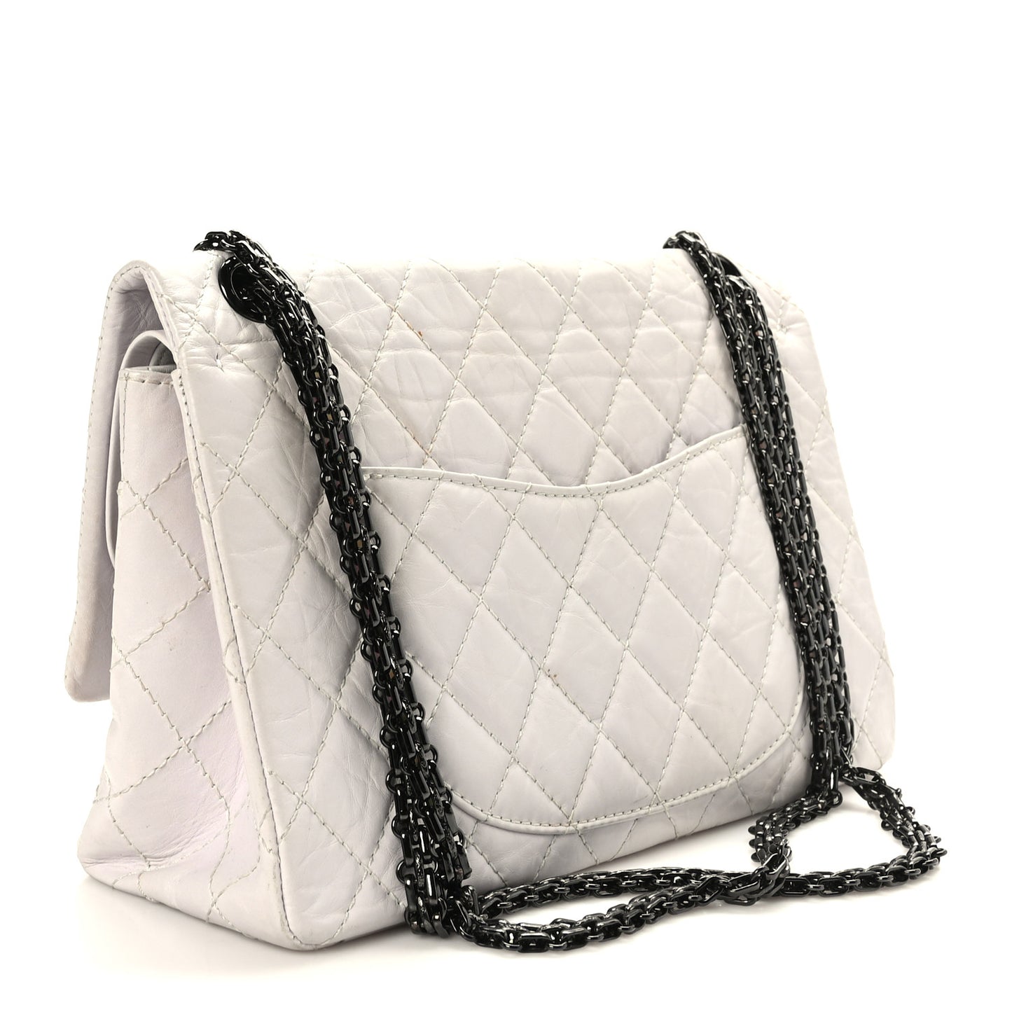 Aged Calfskin 2.55 Reissue 227 Flap White