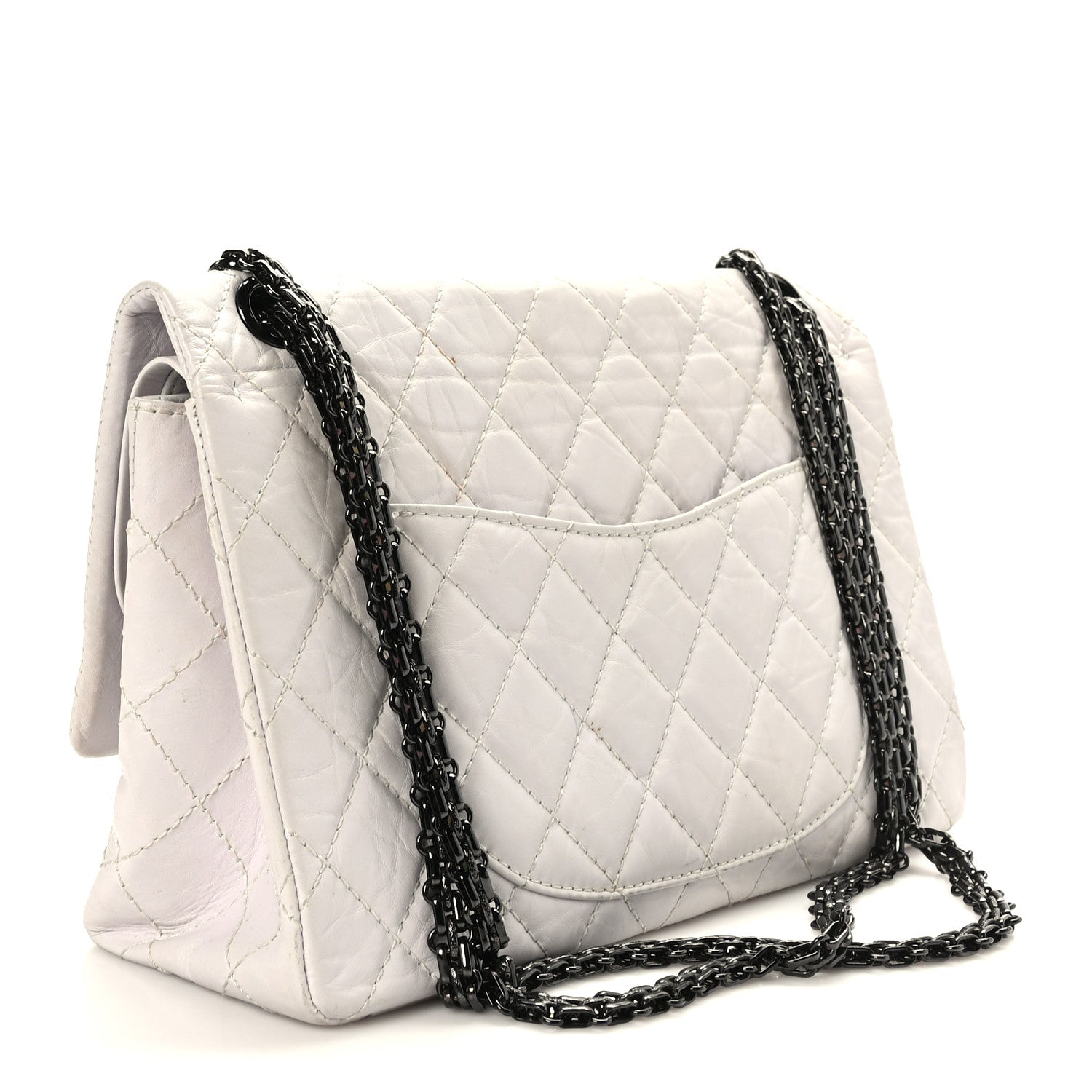 Chanel Aged Calfskin 2.55 Reissue 227 Flap White 3 of 9