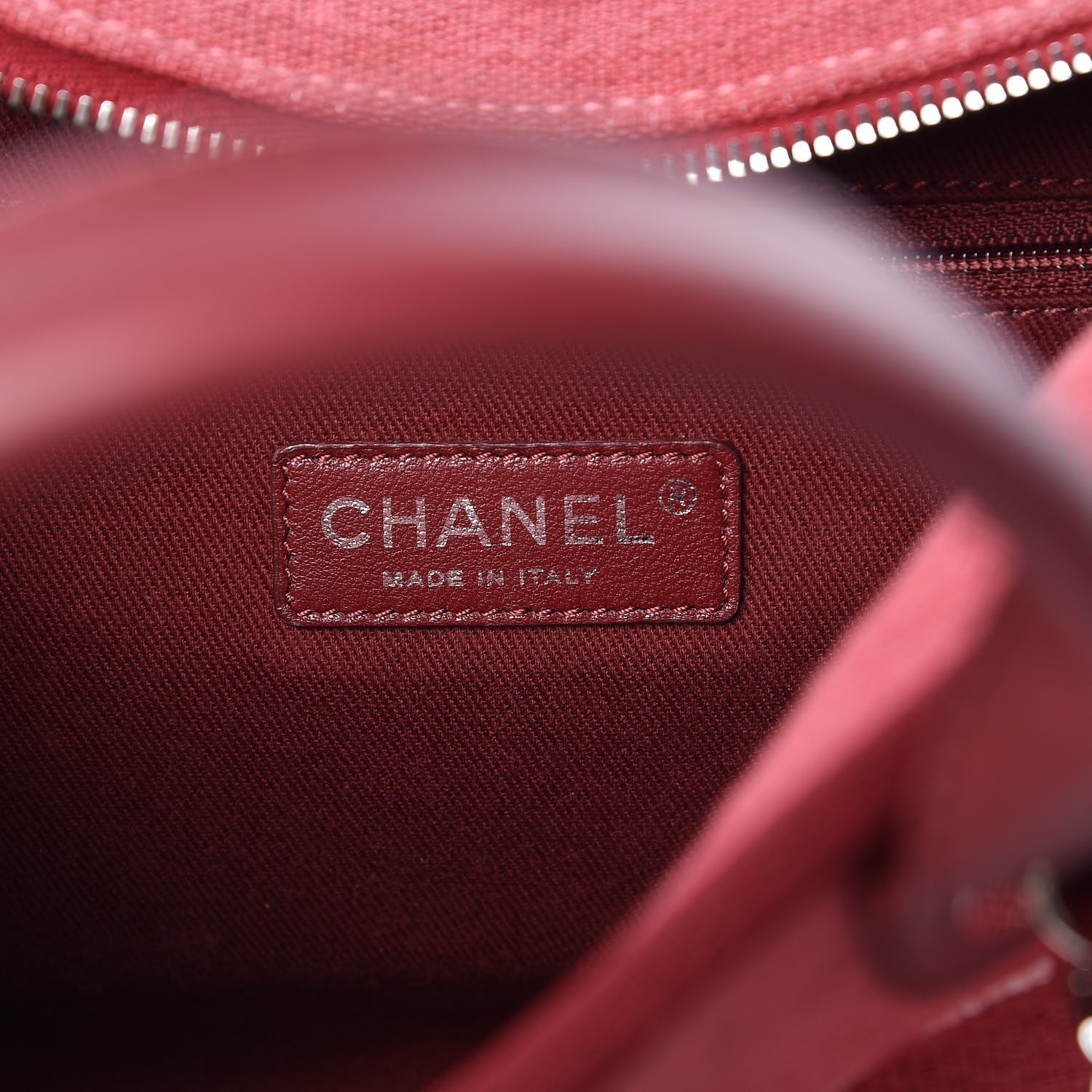 Chanel Canvas Deauville Small Bowling Bag Dark Pink 7 of 10
