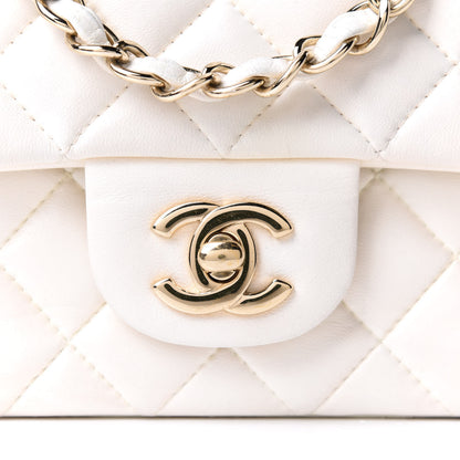 Chanel Lambskin Quilted Mini Rectangular Flap White 4 of 11