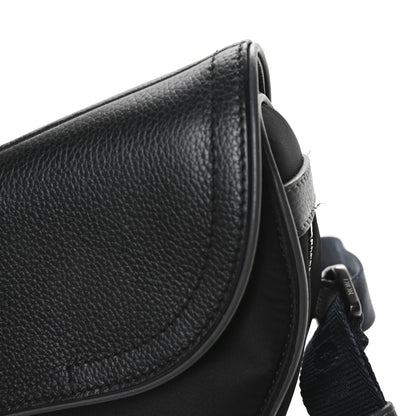 Christian Dior Nylon Grained Calfskin Saddle Bag Black Multicolor 12 of 12
