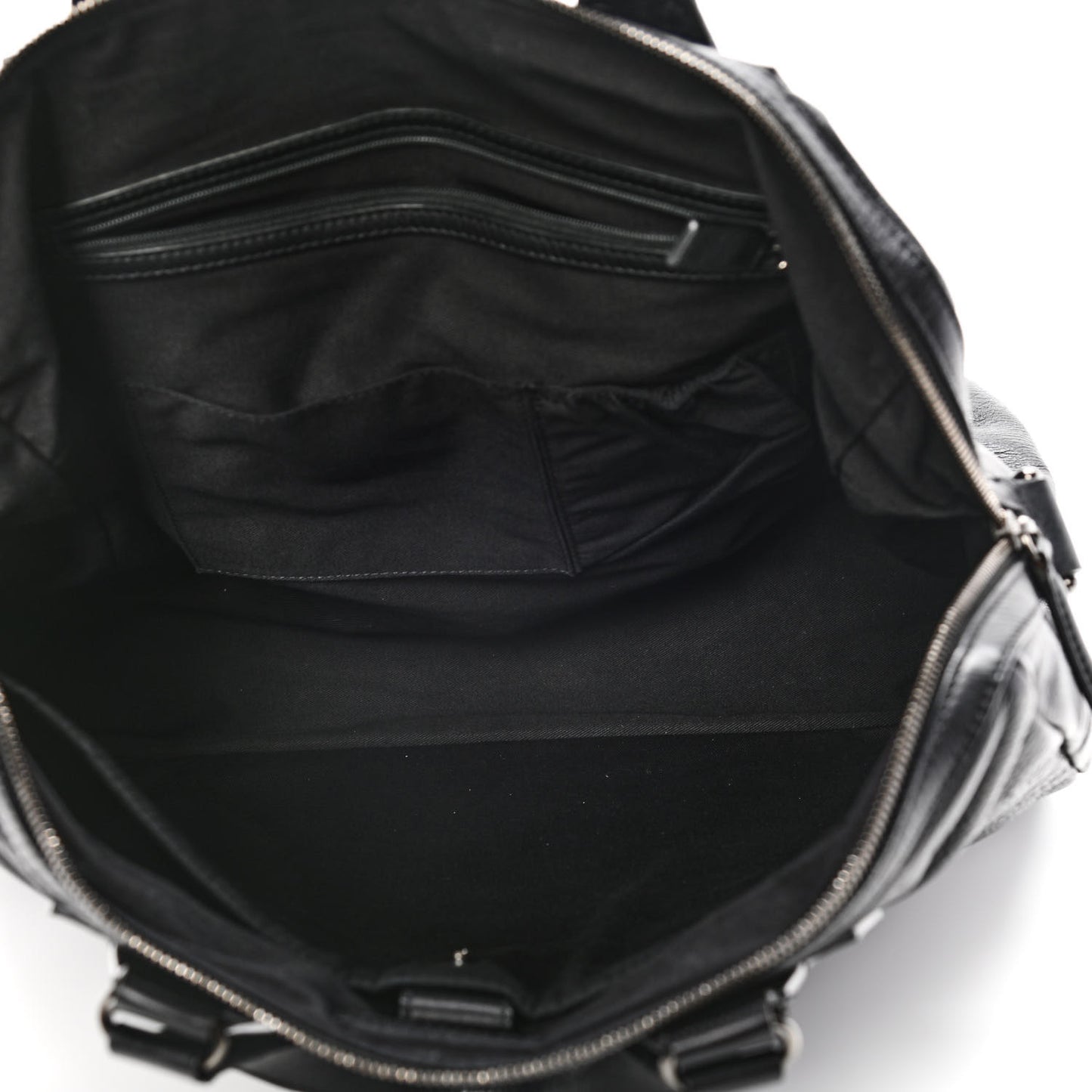 Calfskin Zipped Briefcase Nightingale Black