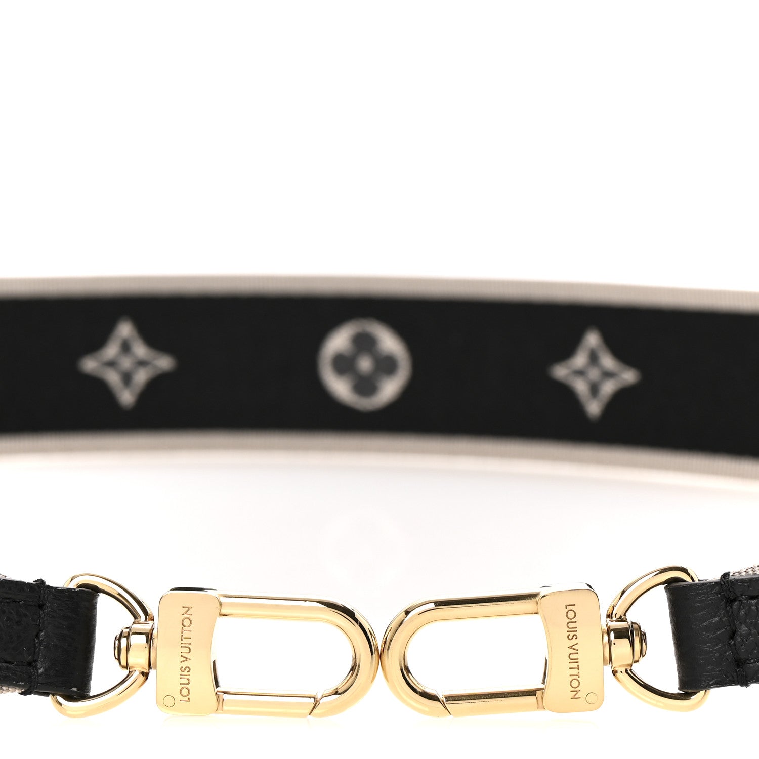 Louis Vuitton Jacquard Diane Shoulder Strap Black Ivory 3 of 4