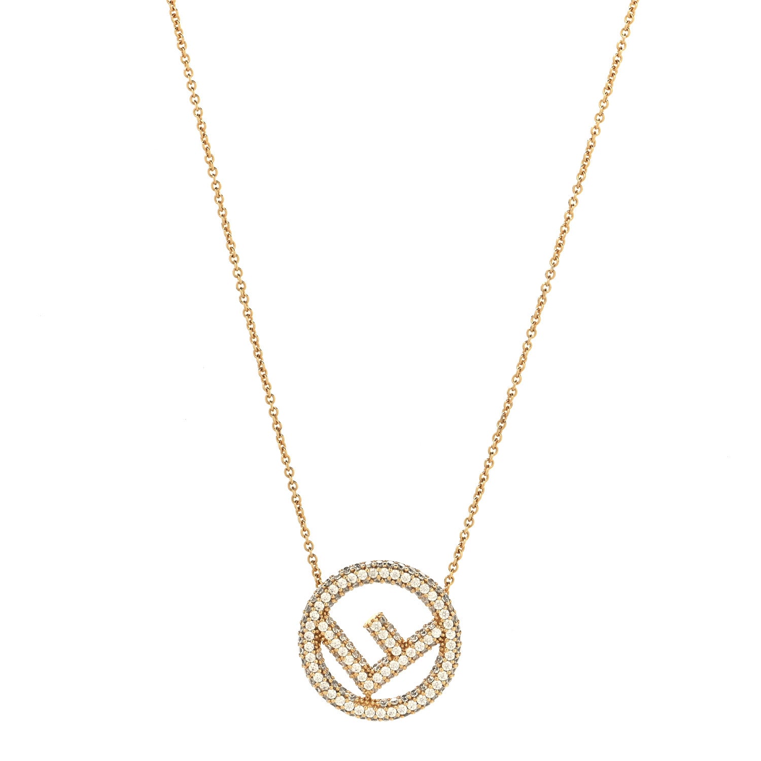 Fendi Metal Crystal F is Fendi Necklace Gold 1 of 7