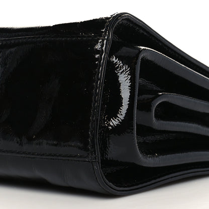 Chanel Patent Mademoiselle Lock Convertible Wrist Clutch Bag Black 10 of 10