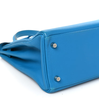 Hermes Evercolor Kelly Retourne 32 Bleu Zanzibar 9 of 10