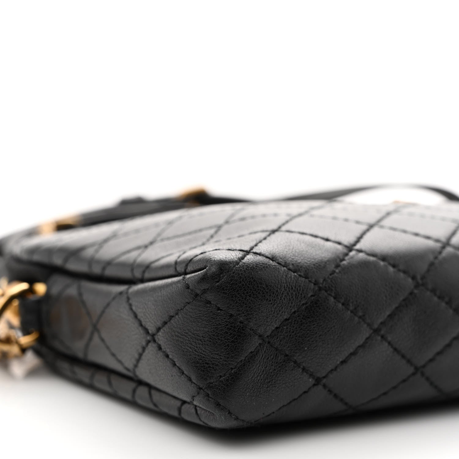 Saint Laurent Lambskin Quilted Gaby Zipped Pouch Black 9 of 10