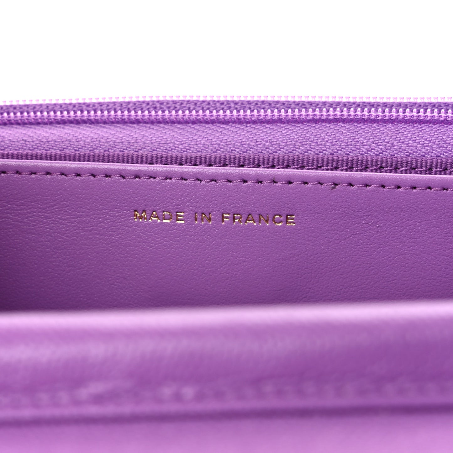 Caviar Quilted Wallet On Chain WOC Purple