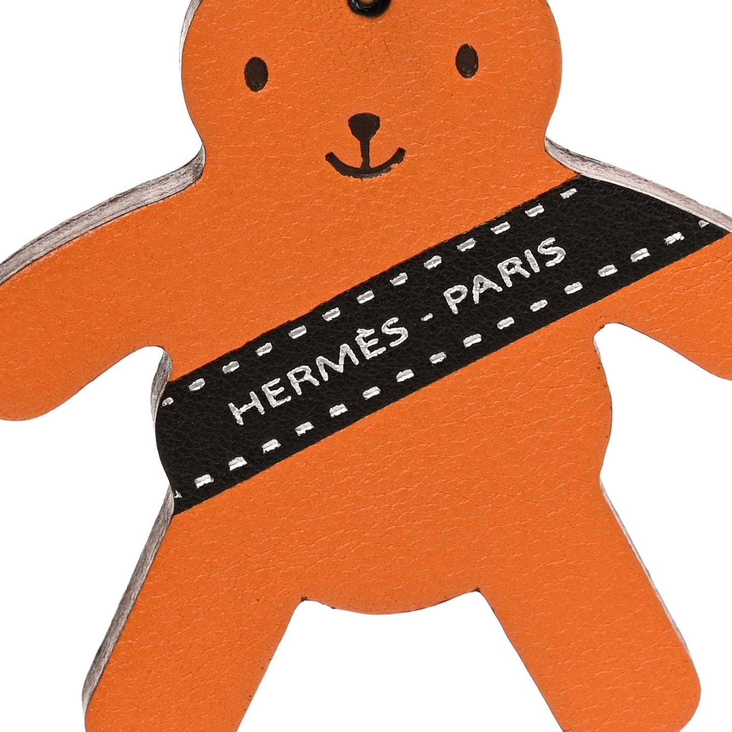 Tadelakt Berlin Teddy Bear Key Chain Bag Charm Orange