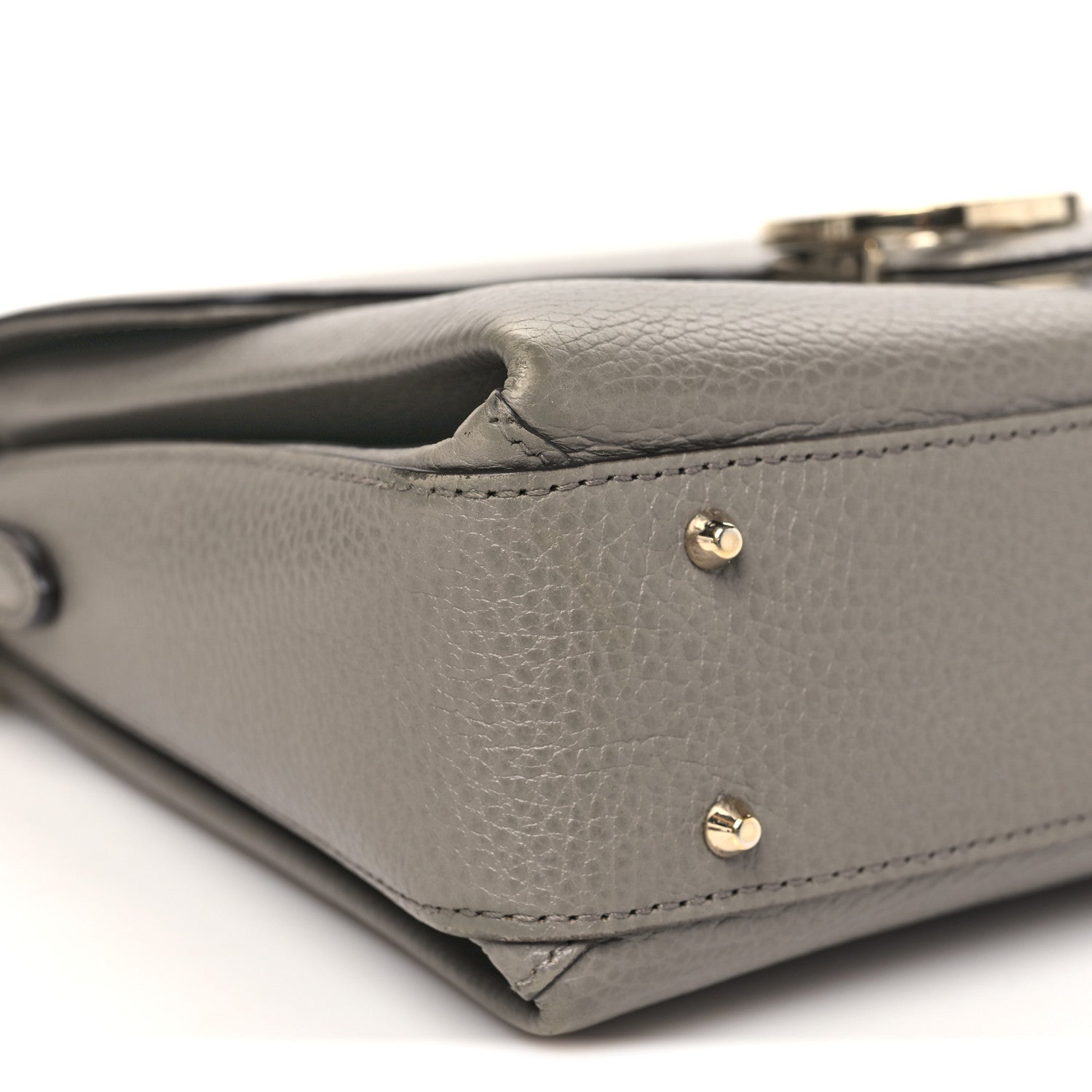 Gucci Dollar Calfskin Interlocking G Top Handle Shoulder Bag Loess 9 of 10