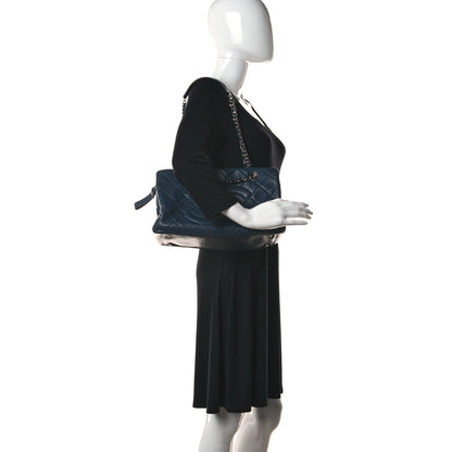 Chanel Caviar Quilted Timeless CC Soft Tote Navy Blue 2 of 14