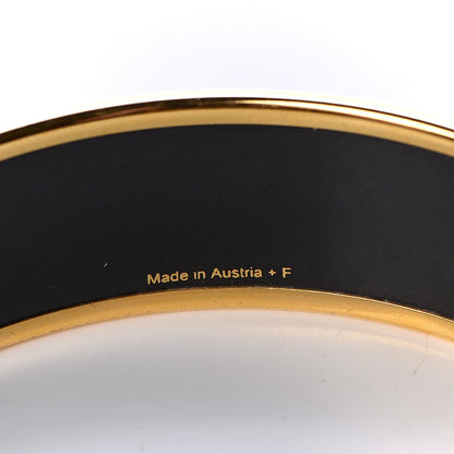Hermes Enamel Printed Tenues Et Couvertures Wide Bracelet 70 4 of 6