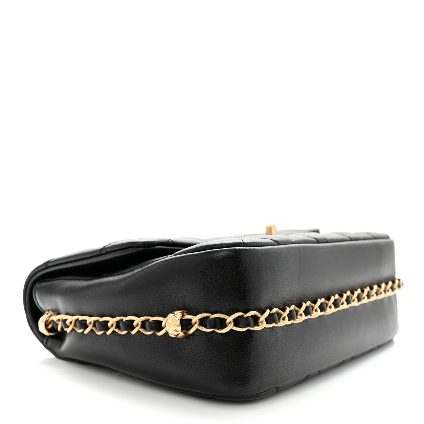 Lambskin Quilted CC Medium Dynasty Flap Black