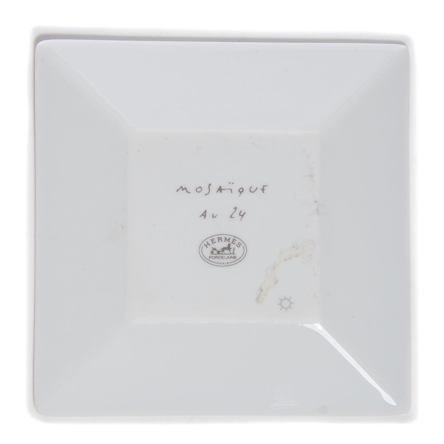 Hermes Porcelain Mosaique au 24 Square Plate Gift Box 6 of 11